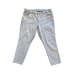 Old Navy Gray Mid-Rise Jeans Size 20 Stretch Denim Soft Wash Skinny Fit